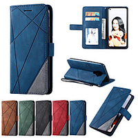 Telefon Hülle Handyhüllen Für Huawei Rückseite Ledertasche Klappetui Huawei P20 lite Huawei P30 Huawei P30 Lite Kumpel 30 Lite Viel Spaß mit 7S 2019 Stoßresistent Flipbare Hülle Linien / Wellen Lightinthebox
