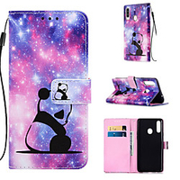 Telefon Hülle Handyhüllen Für Samsung Galaxy Ganzkörper-Gehäuse Ledertasche A7 A10 A30 A50 A20 A40 A90 A70 Galaxy A20e Samsung Galaxy A60 Geldbeutel Kreditkartenfächer mit Halterung Panda PU-Leder Lightinthebox