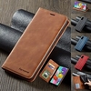 Telefon Hülle Handyhüllen Für Samsung Galaxy Ganzkörper-Gehäuse Ledertasche Brieftasche Kartenetui S20 Plus S20 Ultra S20 Geldbeutel Kreditkartenfächer mit Halterung Einfarbig Echtleder TPU Lightinthebox