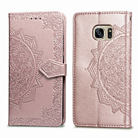 Telefon Hülle Handyhüllen Für Samsung Galaxy Ganzkörper-Gehäuse Ledertasche Brieftasche Kartenetui S21 S21 Plus S21 Ultra S7 Geldbeutel Kreditkartenfächer mit Halterung Solide Blume Weich PU-Leder Lightinthebox