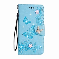 Telefon Hülle Handyhüllen Für Samsung Galaxy Ganzkörper-Gehäuse Ledertasche Brieftasche Kartenetui S8 Plus S8 S7 Kante S7 S6 Kante S6 S5 Mini S5 S4 Mini S4 Geldbeutel Kreditkartenfächer Strass Lightinthebox