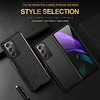 Telefon Hülle Handyhüllen Für Samsung Galaxy Ganzkörper-Gehäuse Ledertasche Klappetui Galaxy Z Fold 2 Stoßresistent Flipbare Hülle Linien / Wellen Volltonfarbe Echtleder Lightinthebox