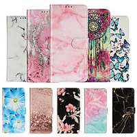 Telefon Hülle Handyhüllen Für Samsung Galaxy Ganzkörper-Gehäuse Ledertasche S20 Plus S20 Ultra S20 S9 S9 Plus S8 Plus S8 S7 Kante S7 A3 Geldbeutel Kreditkartenfächer Stoßresistent Schmetterling Blume Lightinthebox