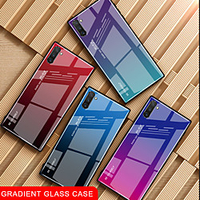Telefon Hülle Handyhüllen Für Samsung Galaxy Rückseite Note 10 Note 10 Stoßresistent Ultra dünn Farbverläufe Gehärtetes Glas Lightinthebox