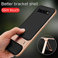 Telefon Hülle Handyhüllen Für Samsung Galaxy Rückseite S9 S9 Plus S8 Plus S8 S10 S10 Galaxy S10 E. Galaxy S10 5G mit Halterung Volltonfarbe TPU PC Lightinthebox