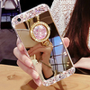 Telefon Hülle Handyhüllen Für Samsung Galaxy Rückseite S9 S9 Plus S8 Plus S8 S7 Kante S7 S10 S10 Galaxy S10 E. Galaxy S10 5G Strass Inhaber anrufen Spiegel Volltonfarbe TPU Lightinthebox
