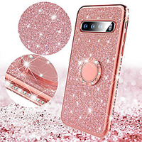 Telefon Hülle Handyhüllen Für Samsung Galaxy Rückseite S9 S9 Plus S8 Plus S8 S7 Kante S7 S10 S10 Galaxy S10 E. Strass Beschichtung Inhaber anrufen Glänzender Schein Strass Weich TPU Lightinthebox