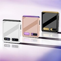 telefonhülle für samsung galaxy rückseitige abdeckung z flip/ z flip 2/ z flip3 stoßfest flip einfarbig pc Lightinthebox