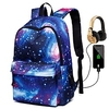Unisex Rucksack Schultasche Rucksack 3D Segeltuch 3D-Druck Galaxy-Print Hohe Kapazität Wasserdicht Reißverschluss Täglich Blau Schwarz Purpur Regenbogen Rote Lightinthebox