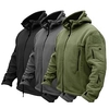 warme militärische taktische jacke für herren sportfleece kapuzenjacke winter abenteuerjacke mäntel im freien winddicht mehrere taschen leichte jacke mit vollem reißverschluss Trenchcoat Top Camping Jagd Angeln Lightinthebox