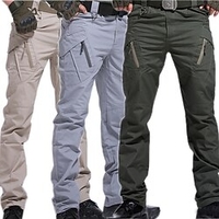 wasserabweisende Wander-Cargohose für Herren Arbeitshose taktische Hose Ripstop 9 Taschen Militärkampfarmeehose Outdoor schnell trocknend mehrere Taschen Baumwolle leichte Hosenunterteile schwarze Jagd Lightinthebox