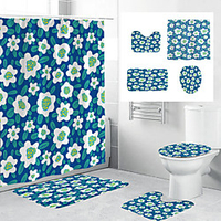 wasserdichter Stoff Duschvorhang Badezimmerdekoration und moderne und geometrische und florale / botanische Lightinthebox