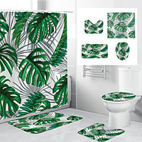 wasserdichter Stoff Duschvorhang Badezimmerdekoration und moderne und geometrische und florale / botanische Lightinthebox