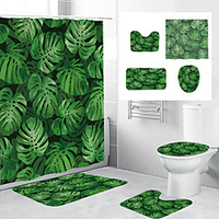 wasserdichter Stoff Duschvorhang Badezimmerdekoration und moderne und geometrische und florale / botanische Lightinthebox