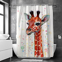 wasserdichter Stoffduschvorhang Badezimmerdekoration und moderne und Tierserie und Landschaft 72 Zoll Lightinthebox