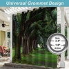 Wasserdichter Vorhang für den Außenbereich,  Schiebevorhänge für Terrassen,  Pergola-Vorhänge,  Öse,  3D-Waldlandschaft für Pavillon,  Balkon,  Veranda,  Party,  1 Paneel
