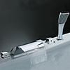 Wasserfall Badewanne Wasserhahn mit Handbrause (verchromt)