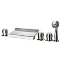 Wasserfall Nickel gebürstet zwei Griffen verbreitet Badewanne Wasserhahn