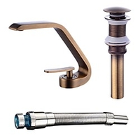 Wasserhahn-Set - Löwenfuß Antikes Kupfer Mittellage Einhand Ein LochBath Taps Lightinthebox
