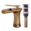 Wasserhahn-Set - Wasserfall Antikes Kupfer Mittellage Einhand Ein LochBath Taps Lightinthebox
