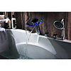 Wasserkraft Chrom zwei Griffe LED Wasserfall Glas Badewanne Wasserhahn mit Handbrause