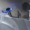 Wasserkraft führte Wasserfall zwei Griffe Glaswanne Wasserhahn mit Handbrause