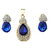 Wassertropfen Form Anhänger und Ohrringe Schmuck-Set