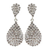 Water Drop Dangly Strass Voll-Jeweled Ohrringe