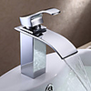 Water Fall Chrome Finish Moderne Edelstahl Waschbecken Wasserhahn
