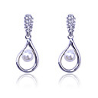 Waterdrop Pattern Zirkon Perlen Ohrringe (verschiedene Farben)