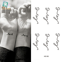 Waterproof / 3-D Temporary Tattoos Art Deco / Retro 3D Körperkunst Gesicht / Hände / Arm Lightinthebox