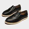 Wayaly britischen Fashionleder Frei Peas Schuhe (Schwarz,  Braun)