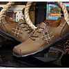 Wayaly Leger Persönlichkeit Komfortable weichen Sohlen Lederschuhe (Braun,  Khaki)