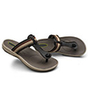 Wayaly Strand Leather Clip Toe Sandalen (Schwarz,  Braun)