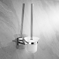 WC-Bürstenhalter-Set mit Sockel neues Design moderne Edelstahl Wandmontage silbrig Lightinthebox
