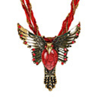 WCY Europa Refinement Einzigartige Weinlese-Edelstein-Halskette (rot)