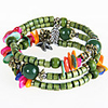WCY Europa Refinement Lese Achat Weave Armbänder (Grün)