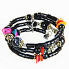 WCY Europa Refinement Lese Achat Weave Armbänder (Schwarz)