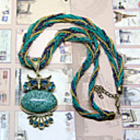 WCY Europa Refinement Lese Böhmen Gem Weave Halskette (Light Blue)