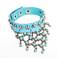 WCY Korean Fashion Refinement Weinlese-Niet-Armband (blau)