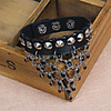 WCY Korean Fashion Refinement Weinlese-Niet-Armband (Schwarz)