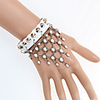 WCY Korean Fashion Refinement Weinlese-Niet-Armband (weiß)