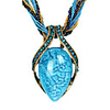 WCY Koreanisch Refinement Einzigartige Weinlese-Edelstein-Halskette (Light Blue)