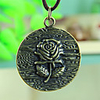 WCY Koreanisch Refinement Einzigartige Weinlese-Rosen-Halskette (Bronze)