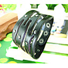WCY Koreanisch Refinement Freislederarmbänder (schwarz)