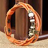 WCY Koreanisch Refinement Lässige Einzigartige Lederarmbänder (Orange)