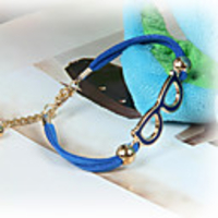 WCY Koreanisch Refinement Nette Brille Weave Armbänder (Blau)