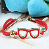 WCY Koreanisch Refinement Nette Brille Weave Armbänder (Red)