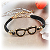 WCY Koreanisch Refinement Nette Brille Weave Armbänder (Schwarz)