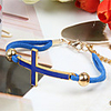 WCY Koreanisch Refinement Nette Cross Weave Armbänder (Blau)